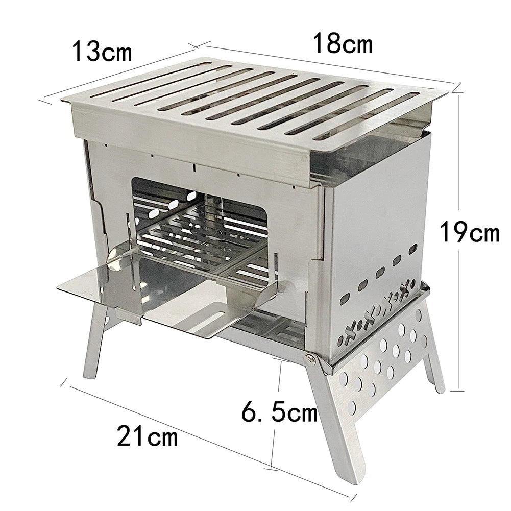 Folding BBQ Grill Firewood, Ultralight