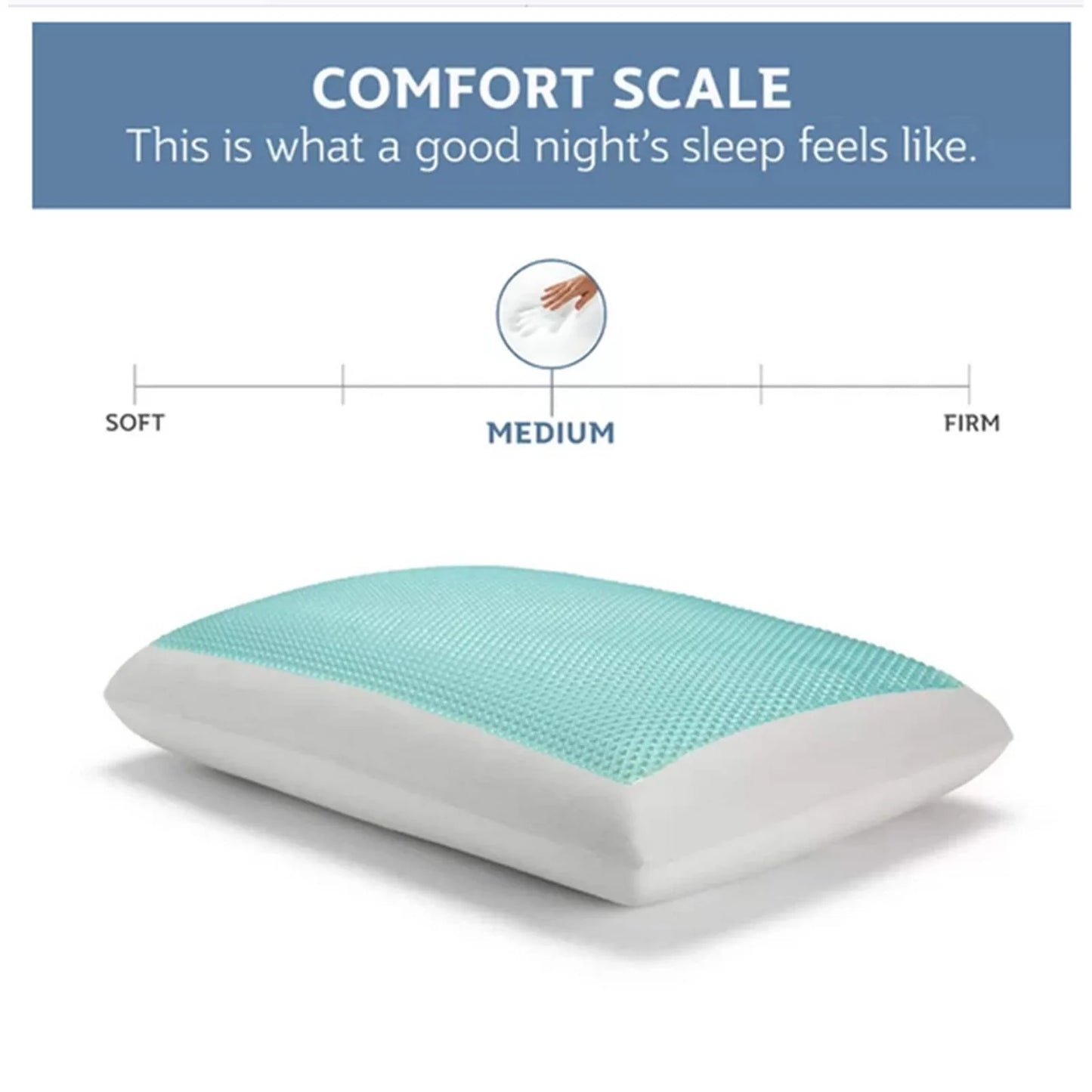 Essentials 24 in. x 16 in. Cooling Gel Memory Foam Standard Pillow