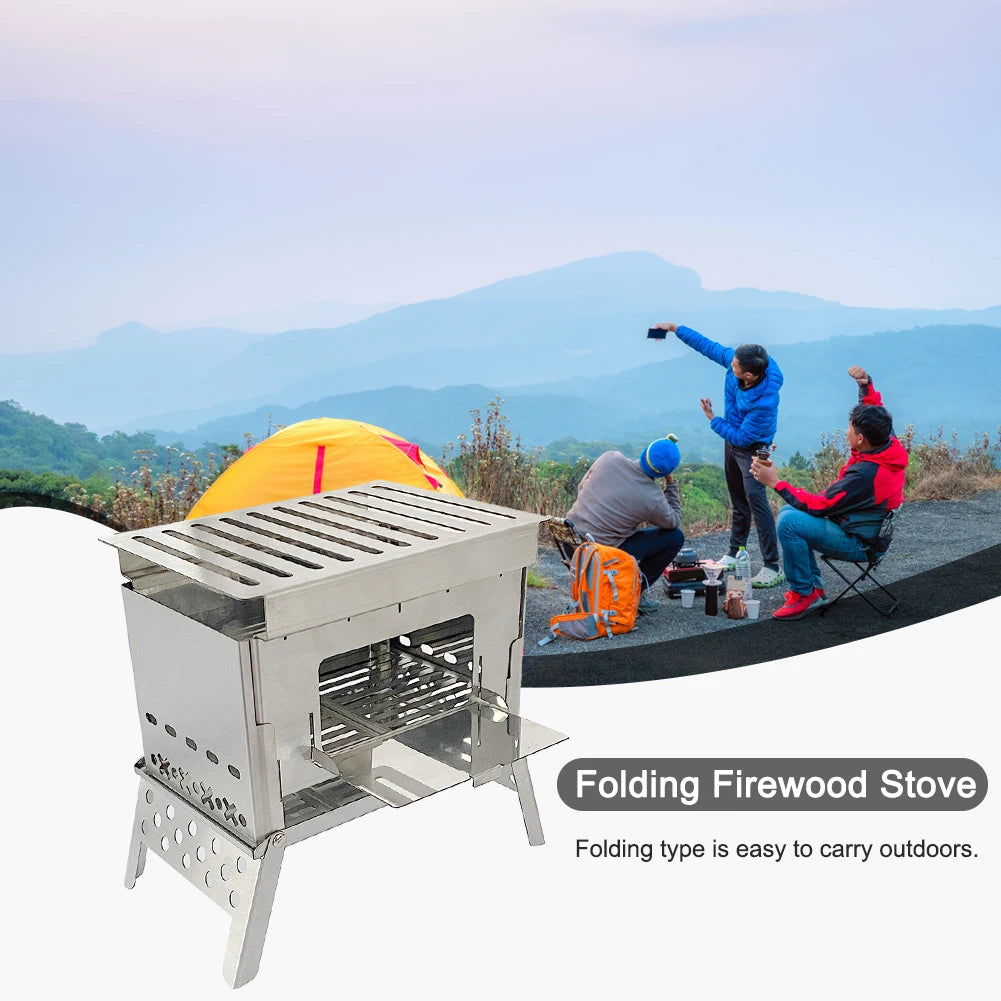 Folding BBQ Grill Firewood, Ultralight