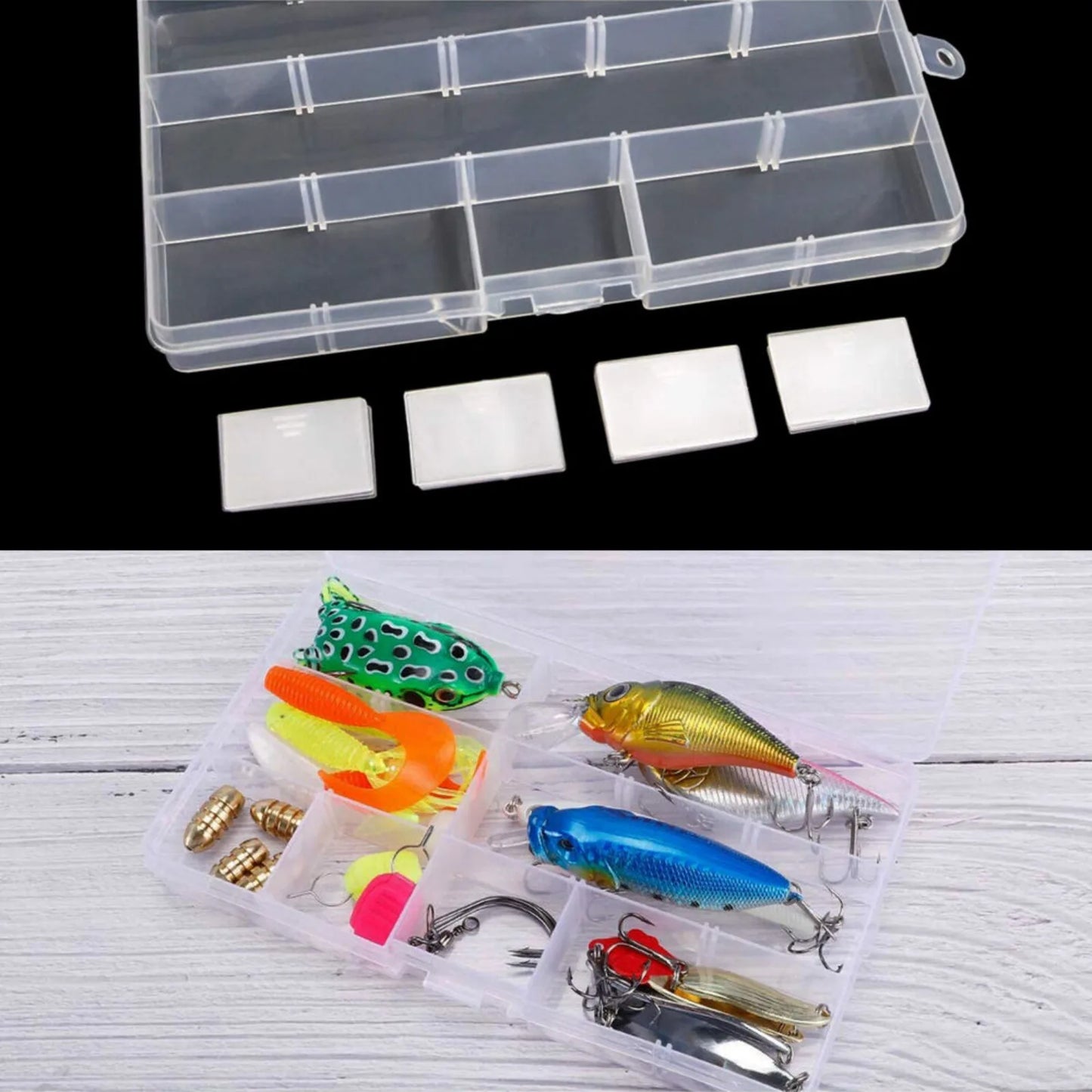 Clear Jewelry Box  Craft Container Earrings Organizer