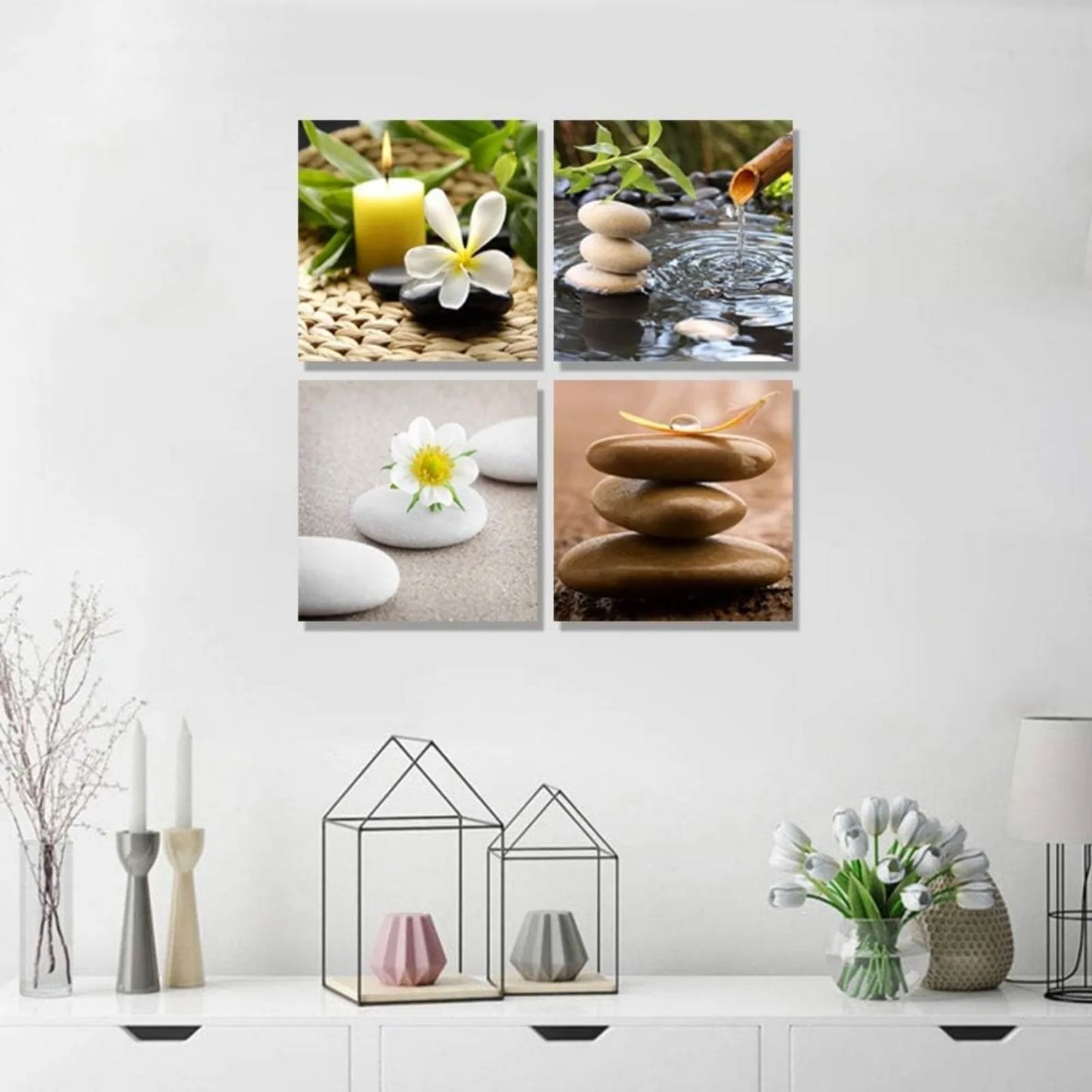 Stone Jasmine Flower Painting Pictures for Home